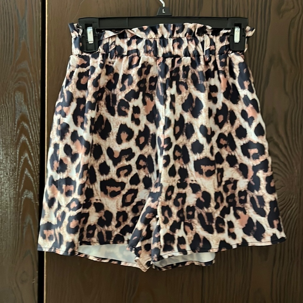 Zaful animal print silky feeling shorts. Size 6